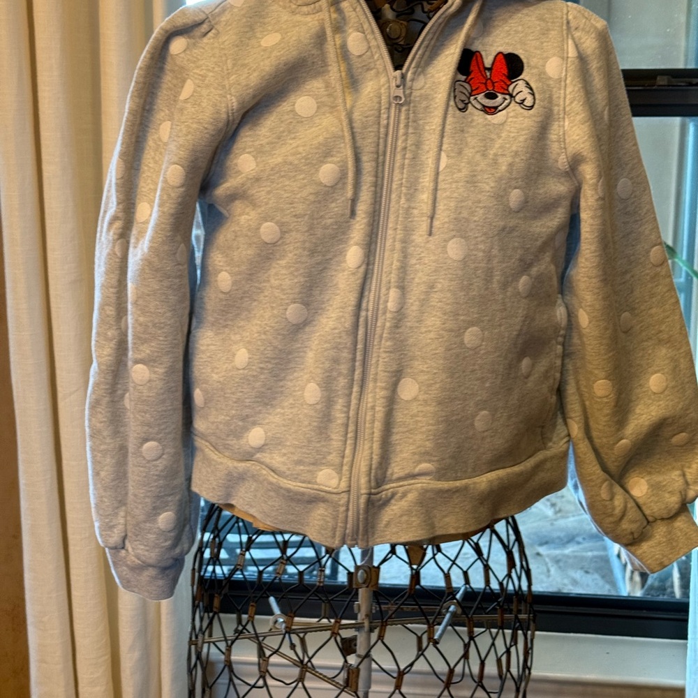 Disney Gray and White Sweatshirt with Embroidered Design